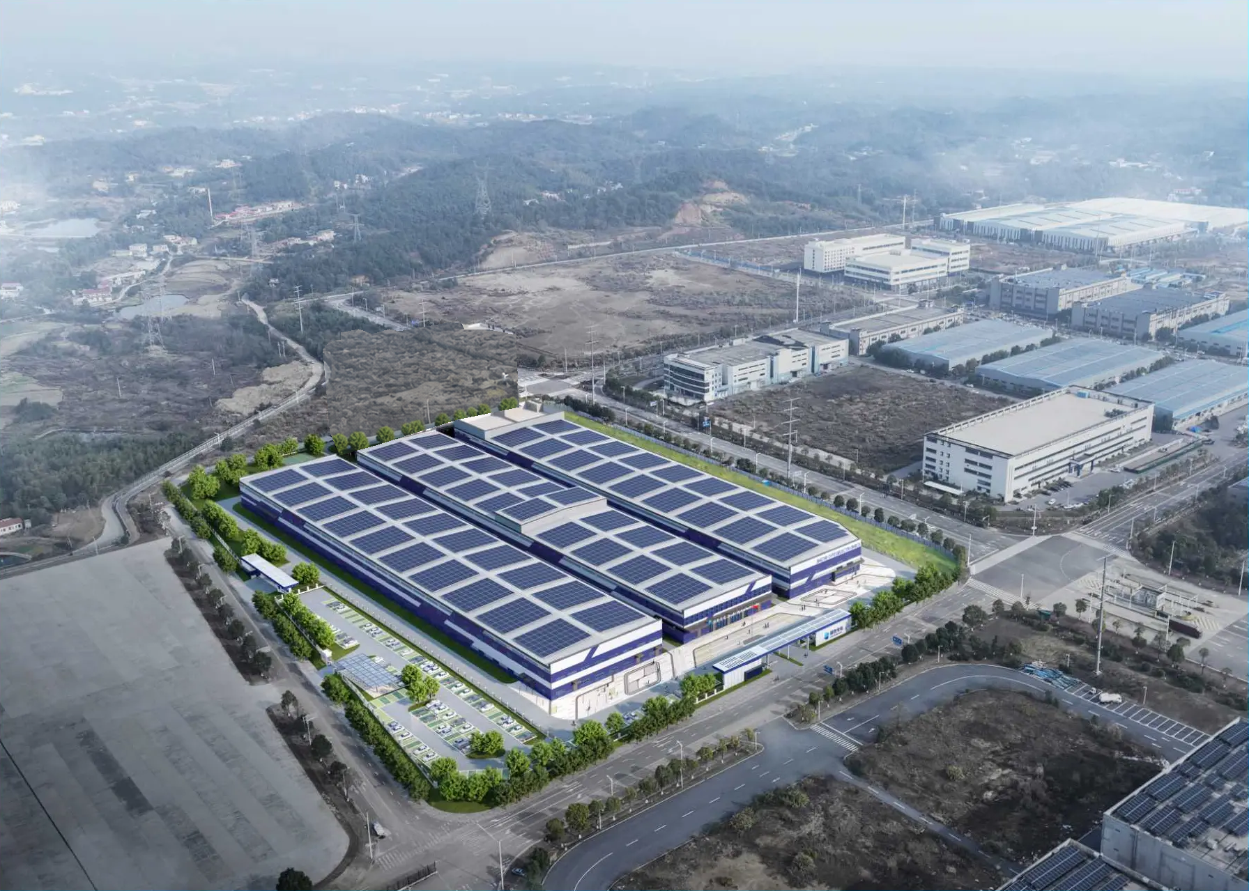 项目规划效果图|Project Rendering · 湖南锦智湘潭项目园区